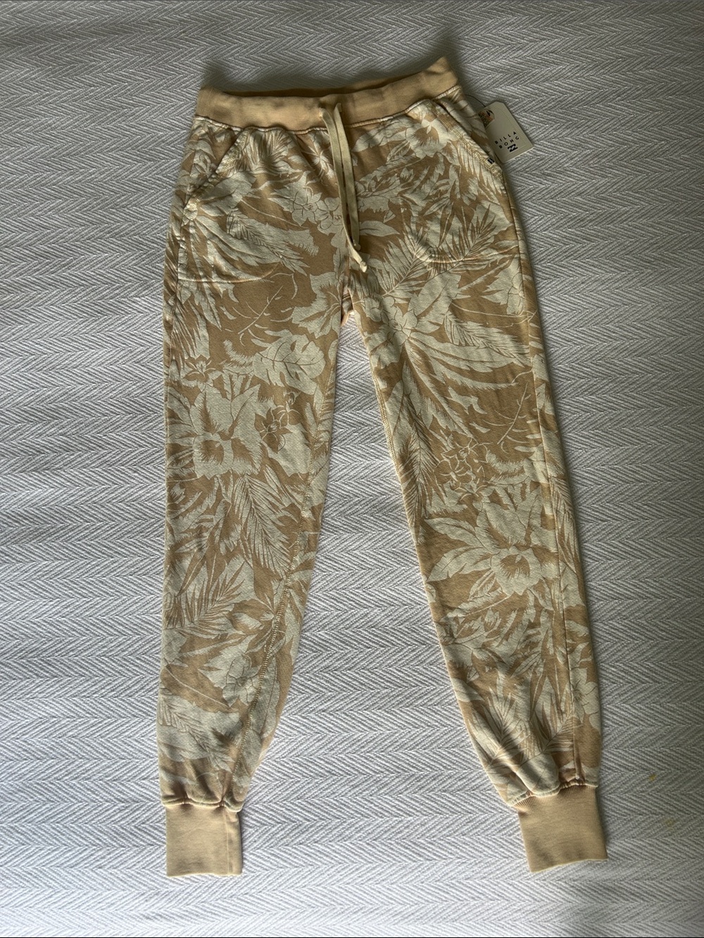 Billabong Beige Floral Track Joggers